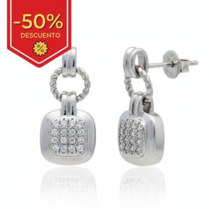 Pendientes plata 925mm circonitas
