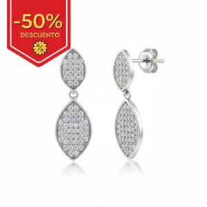 Pendientes plata 925mm circonitas