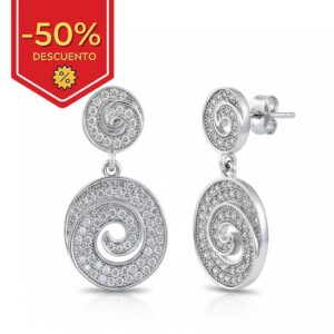 Pendientes plata 925mm circonitas