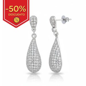 Pendientes plata 925mm circonitas
