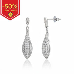 Pendientes plata 925mm circonitas