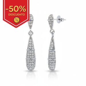 Pendientes plata 925mm circonitas