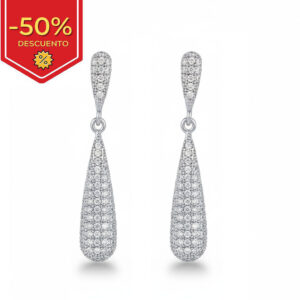 Pendientes plata 925mm circonitas