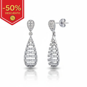 Pendientes plata 925mm circonitas