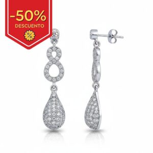 Pendientes plata 925mm circonitas