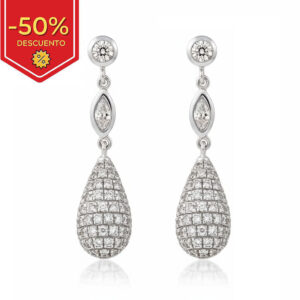 Pendientes plata 925mm circonitas