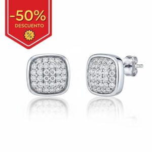 Pendientes cuadrado plata 925mm