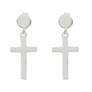 Pendientes cruz plata 925mm