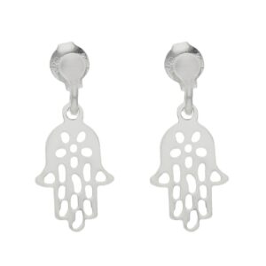 Pendientes plata 925mm mano de fatima - 9x19mm