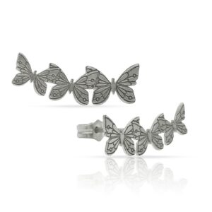 Pendientes plata 925mm trepadores mariposas