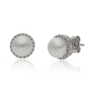 Pendientes perlas plata 925mm - 9mm