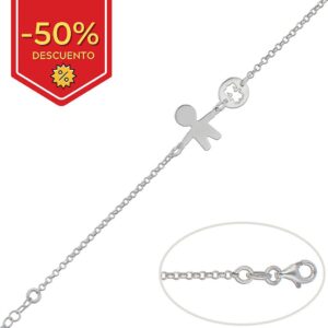 Pulsera plata 925mm niña + niño