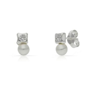 Pendientes plata 925mm perlas