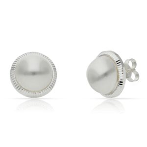 Pendientes plata 925mm perlas - 12.50mm