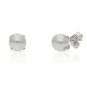 Pendientes plata 925mm perlas - 6mm