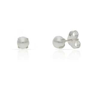 Pendientes plata 925mm perlas - 4mm