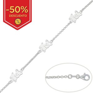 Pulsera plata 925mm perros