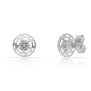 Pendientes plata 925mm circonitas - 8mm