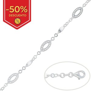 Pulsera plata 925mm ovalo