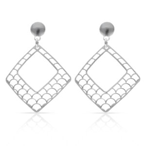Pendientes plata 925mm rombo calados