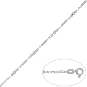 Pulsera plata 925mm bolas + barras