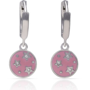 Aros plata 925mm estrellas + esmalte - 8mm