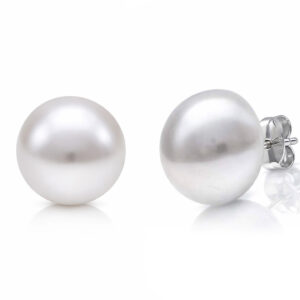 Pendientes plata 925mm medias perlas - 12mm