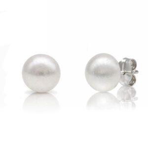 Pendientes plata 925mm medias perlas - 8mm