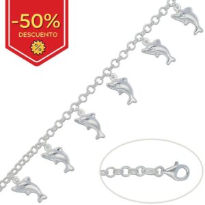 Pulsera plata 925mm delfines