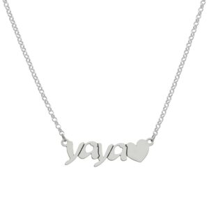 Gargantilla plata 925mm yaya + corazon