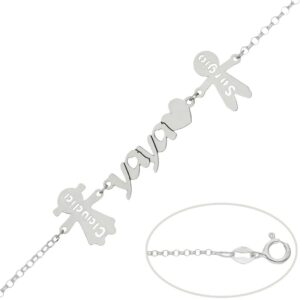 Pulsera plata 925mm yaya + niños