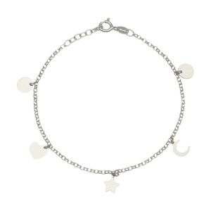 Pulsera plata 925mm mini charms mix