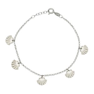 Pulsera plata 925mm mini charms conchas