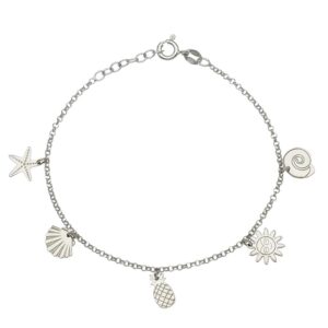 Pulsera plata 925mm mini charms mix