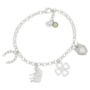 Pulsera mi historia plata 925mm de la suerte
