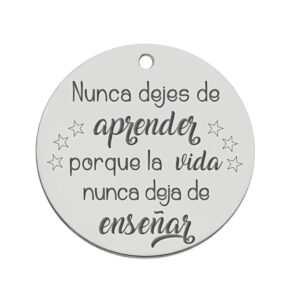 Mi historia - abalorio plata 925mm aprender