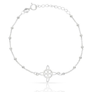 Pulsera plata 925mm nudo de bruja