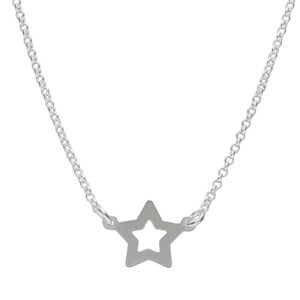 Gargantilla plata 925mm estrella