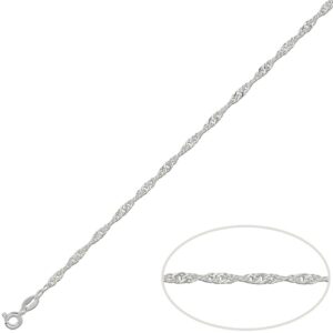 Cadena plata 925mm singapur - 2.50mm