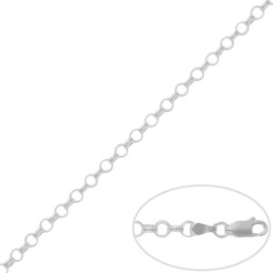 Cadena plata 925mm rolot - 4mm