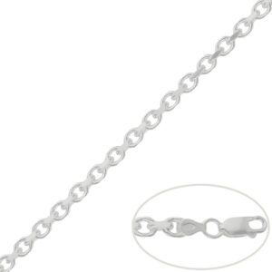 Cadena plata 925mm rolot 4 caras - 5mm