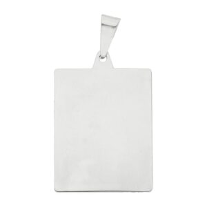 Placa plata 925mm rectangular mediana - 23x30mm