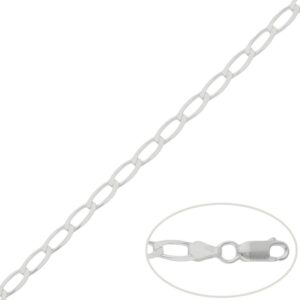 Cadena plata 925mm bilbao - 4.5mm
