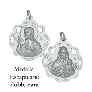 Medalla plata 925mm escapulario - 25x28mm