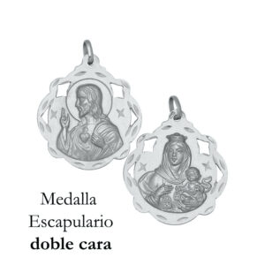 Medalla plata 925mm escapulario - 20x23mm