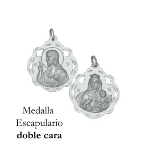 Medalla plata 925mm escapulario - 16x20mm