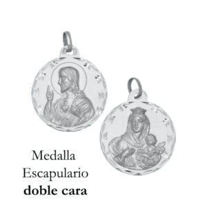 Medalla plata 925mm escapulario - 15mm