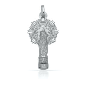 Medalla plata 925mm v. del pilar - 15x29mm