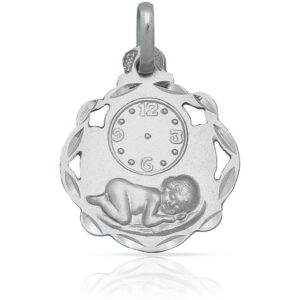 Medalla plata 925mm reloj - 16x20mm
