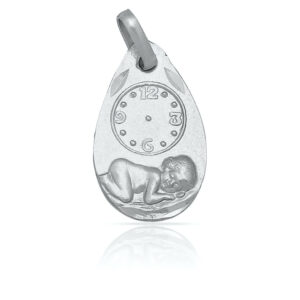 Medalla plata 925mm reloj - 11x18mm